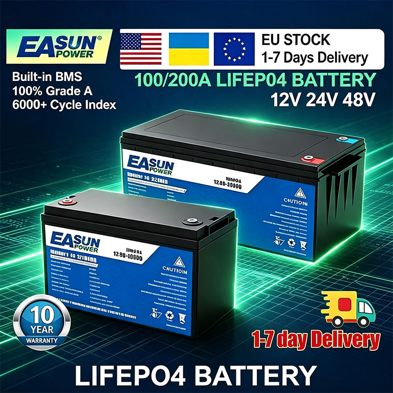 EASUN POWER LiFePO4 Battery 10 - Grid Tie Inverter Limiter 2000W recension och pris