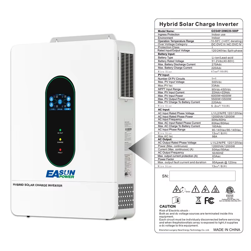 EASUN POWER 12000W 12KW 120V/1 - Grid Tie Inverter Limiter 2000W recension och pris