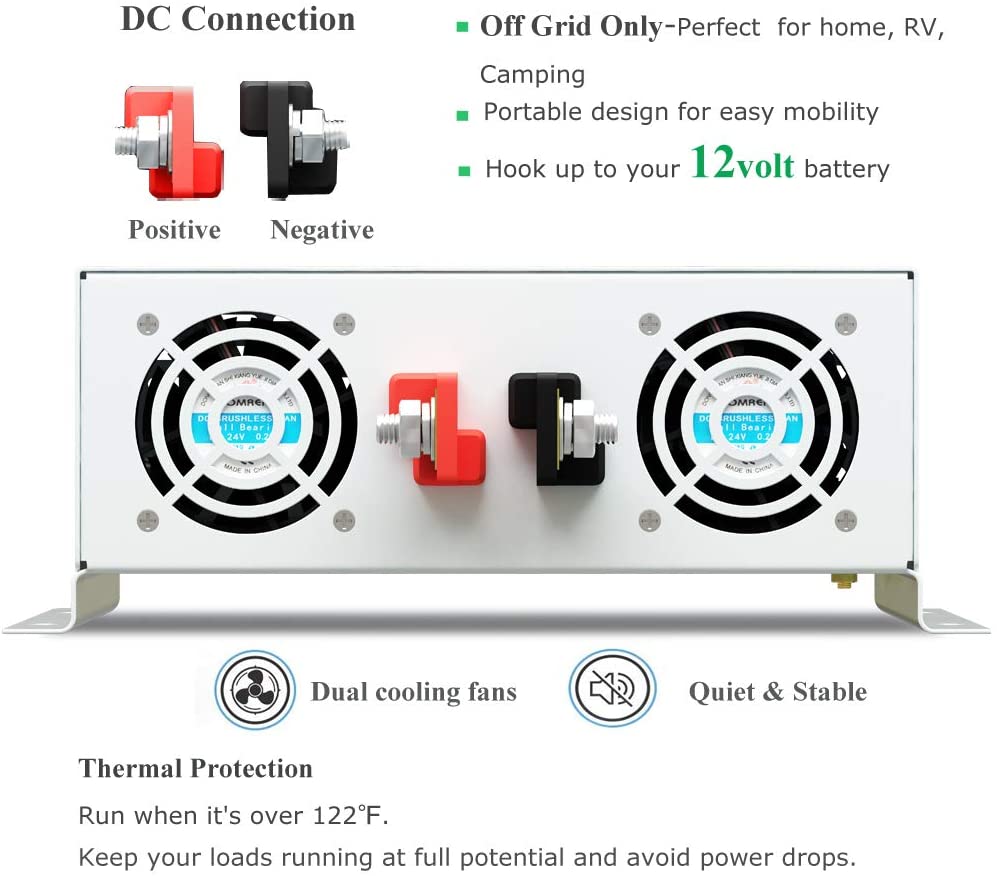 Off Grid Solar Inverter 24V 12 - Inverter Pure Sine Wave 60Hz 120V 3000W recension och pris