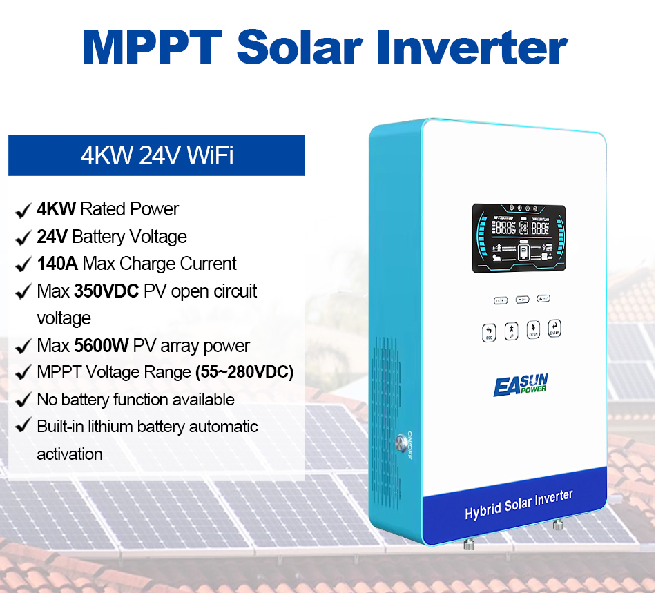 EASUN POWER 4KW 120V Off Grid  - Grid Tie Inverter Limiter 2000W recension och pris