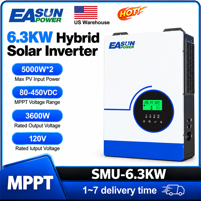 EASUN POWER 6300W Hybrid Solar - Grid Tie Inverter Limiter 2000W recension och pris