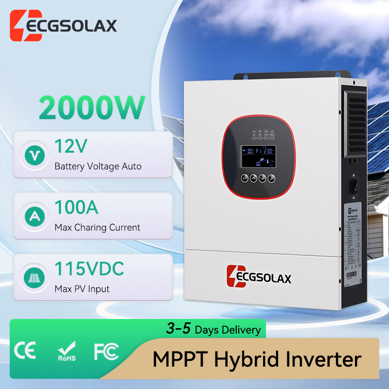 ECGSOLAX 2000W 12V MPPT Hybrid - Grid Tie Inverter Limiter 2000W recension och pris