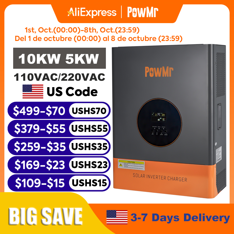 PowMr 10KW 5KW Split Phase Inv - Split Phase Inverter 10Kw 110V 220V recension och pris